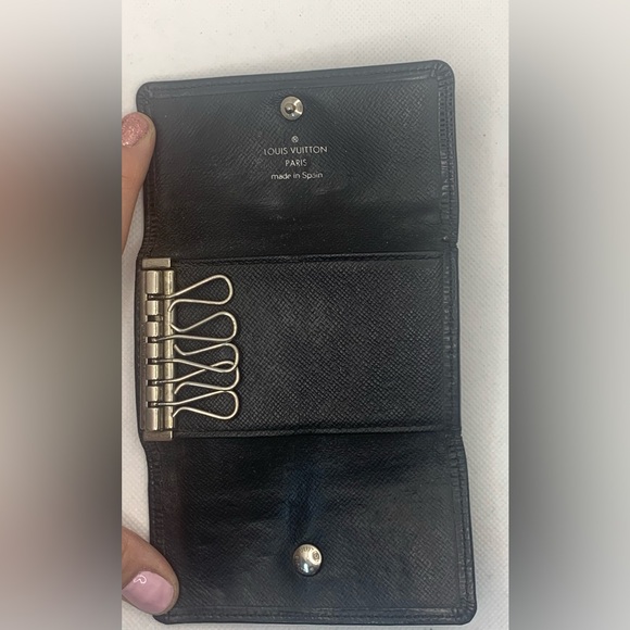Louis Vuitton Epi Leather Key Card Holder Black 4x3 Authentic - Picture 5 of 8